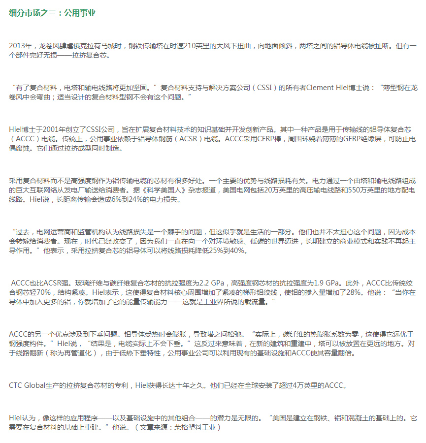 拉挤成型玻璃钢/碳纤维复合材料行业的市场机会-4