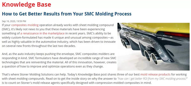 Stoner课堂｜如何在SMC成型过程中获得更好的产品？