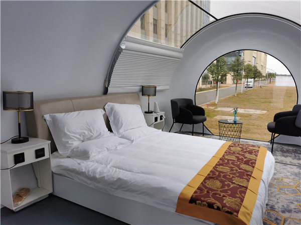 中国首款智慧移宿空间“太空舱”亮相：采用新型玻纤复合材料一体成型，使用寿命50年   -3