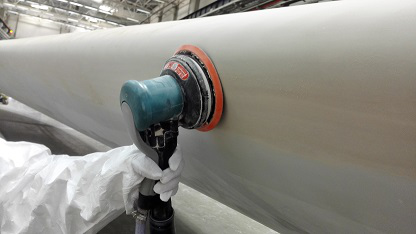 丹纳布雷无尘打磨设备应用于风电叶片打磨