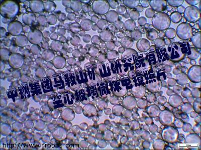 显微镜下的空心玻璃微珠