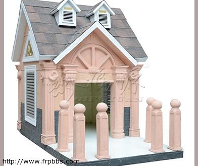 金属雕花板玻璃钢别墅型狗窝